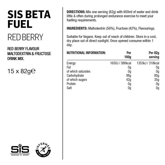 SIS - Beta Fuel 80 Sobre Baya Roja 82gr