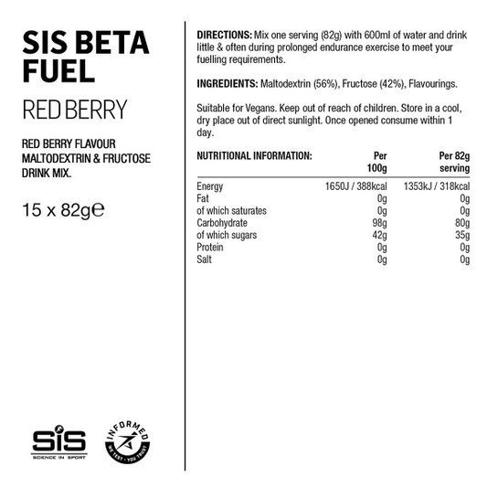 SIS - Beta Fuel 80 Sobre Baya Roja 82gr