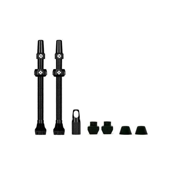 MUC-OFF - JUEGO VALVULAS V2 TUBELESS 80 mm NEGRO