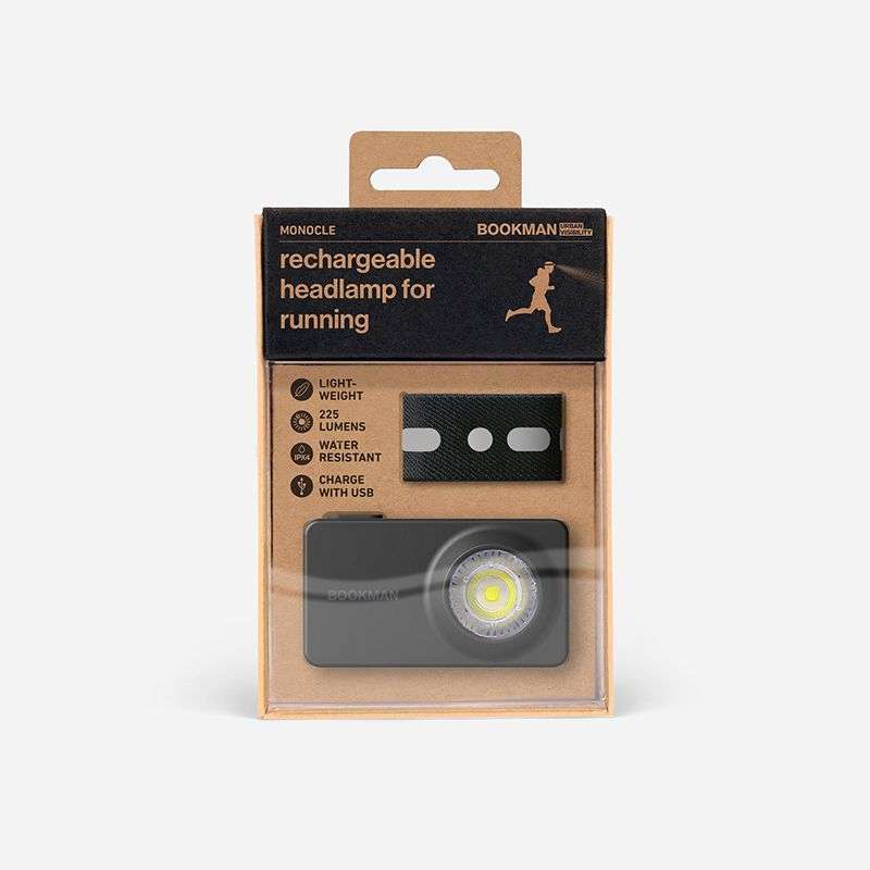 BOOKMAN MONOCLE - LUZ FRONTAL CABEZA USB NEGRO