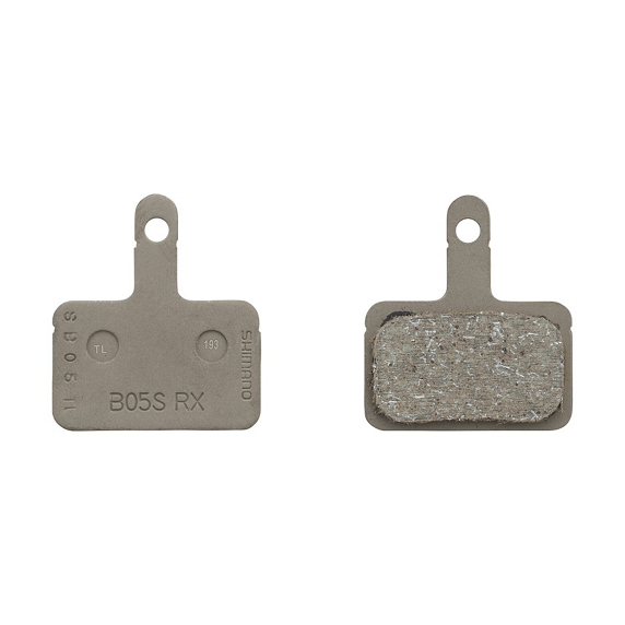 SHIMANO - Pastilla de resina B05S-RX y muelle con pasador de aletas tipo 3 (par)