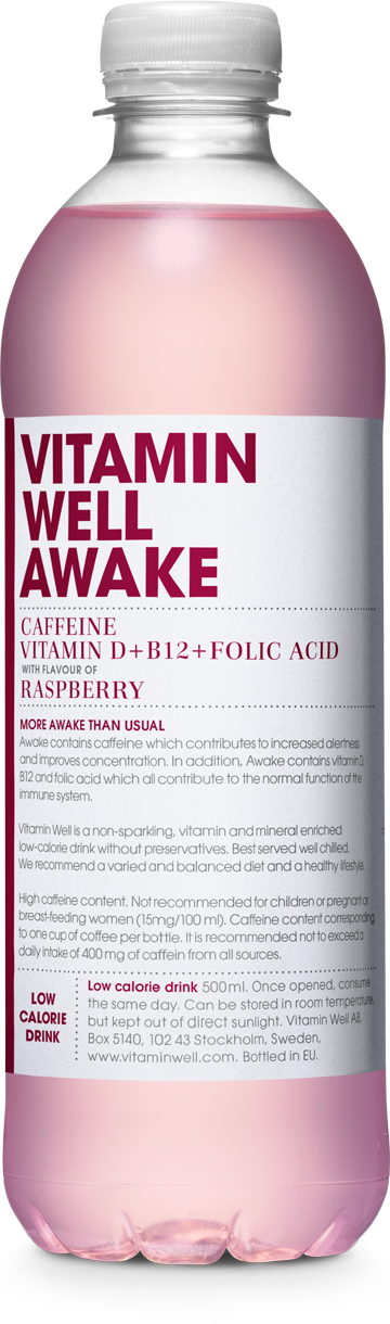 VITAMIN WELL - AWAKE VITAMIN D + B12 FOLIC ACID RASPBERRY