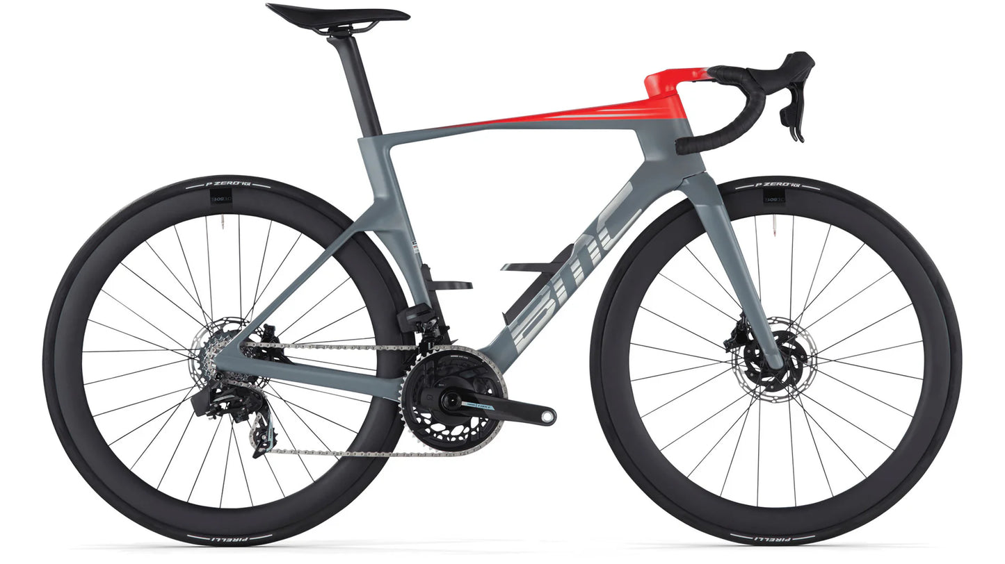 BMC - Teammachine R 01 THREE IRON GREY / NEON RED