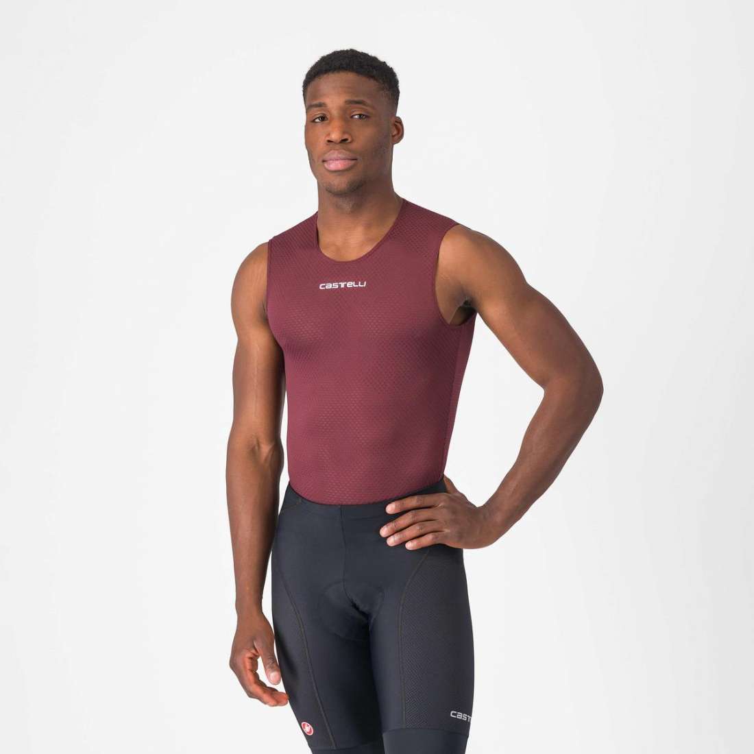 CASTELLI - Camiseta interior Pro Mesh 2.0 s/m Burdeos osc