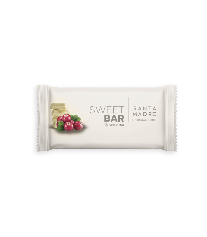 SANTA MADRE - Barrita Energética Sin Gluten · Sweet Bar - Chocolate Blanco y Arándanos