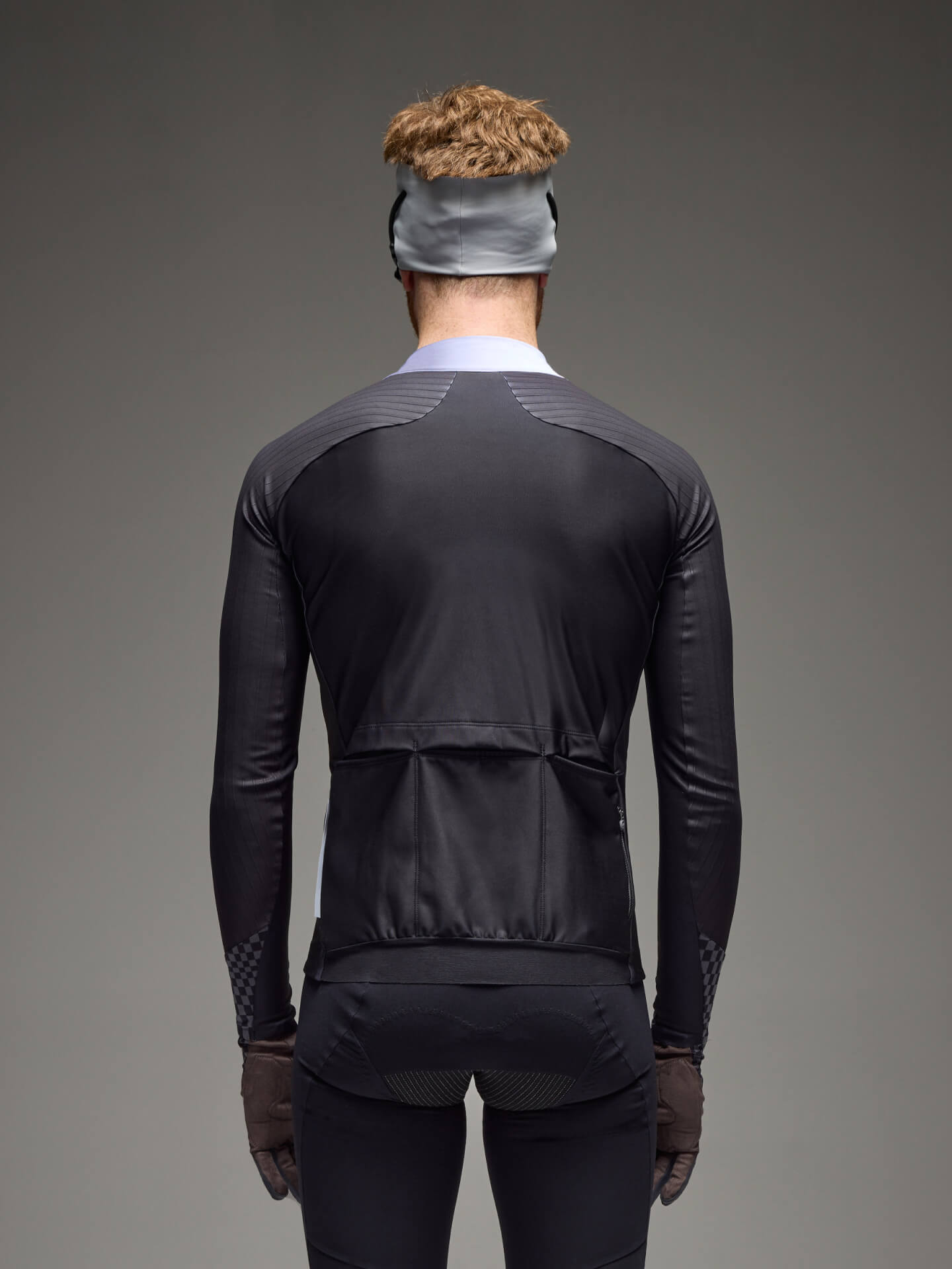 Q36.5 - Gregarius Hybrid Collar Fade Maillot Manga Larga Negro