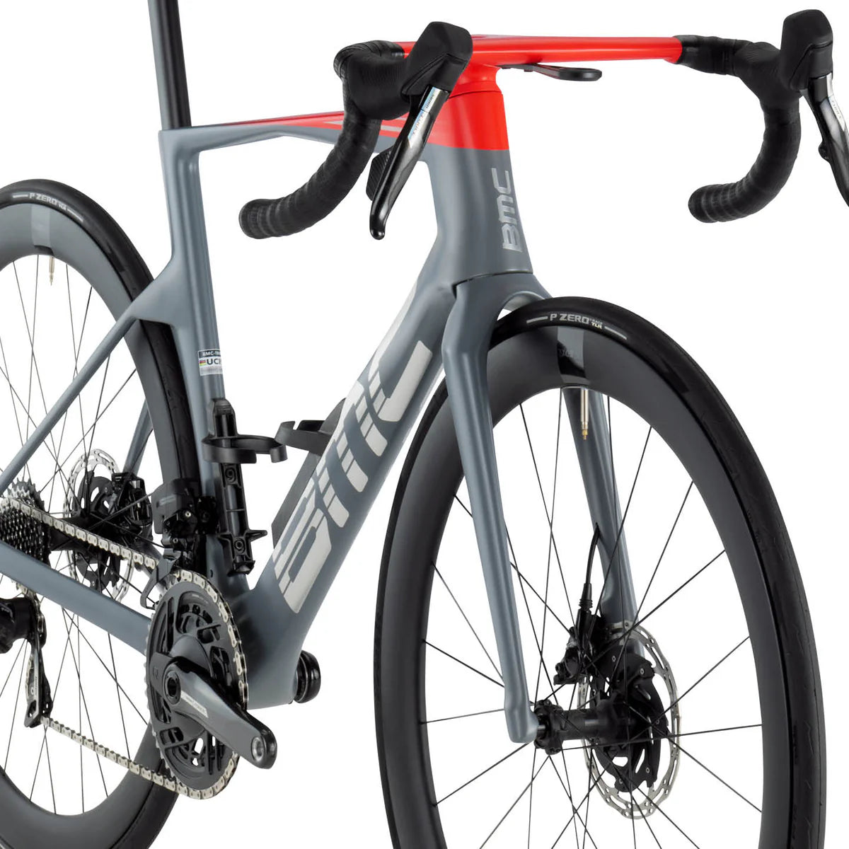 BMC - Teammachine R 01 THREE IRON GREY / NEON RED