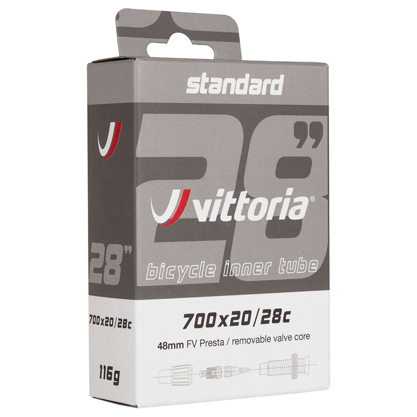 Cámara Carretera Vittoria Standard 700x20/28c FV Presta 48mm